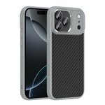 Apple iPhone 17 Pro Kılıf M-Safe Şarj Özellikli Karbon Fiber Görünümlü Zore Truva Silikon Kapak