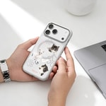 Apple iPhone 17 Pro Kılıf M-safe Şarj Özellikli 3D Baskılı Tasarım Mutural The Cat Serisi Kapak