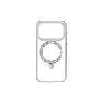 Apple iPhone 17 Pro Kılıf M-safe Şarj Özellikli Simli Standlı Pynana Dancing Circle Trendy Serisi Kapak