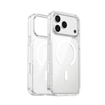Apple iPhone 17 Pro Kılıf M-safe Şarj Özellikli Wiwu CS-202 Crystal Shield Pro Serisi Anti Yellowing Sert PC Kapak