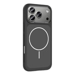 Apple iPhone 17 Pro Kılıf M-Safe Şarj Özellikli Metal Kamera Çerçeveli Zore Sanremo Silikon Kapak