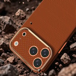 Apple iPhone 17 Pro Kılıf M-safe Şarj Özellikli Aramid Fiber Pitaka Flora in Grid Serisi Kapak