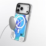 Apple iPhone 17 Pro Kılıf M-safe Şarj Özellikli Parlak Kumlu Sıvılı Tasarımlı Galaxy Fantasy Serisi Kapak