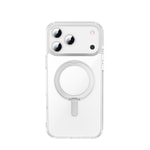 Apple iPhone 17 Pro Kılıf M-safe Şarj Özellikli  Wiwu MCC-201 iShield Ultra Serisi Standlı Crystal Sert PC Kapak
