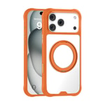 Apple iPhone 17 Pro Kılıf M-safe Şarj Özellikli Parmak Ring Standlı Airbag Tasarımlı Mutural Obsidian Serisi Kapak