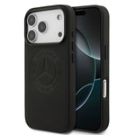 Apple iPhone 17 Pro Kılıf Mercedes Benz Orjinal Lisanslı M-safe Şarj Özellikli Hakiki Deri Nostaljik Yıldız Dizayn Kapak