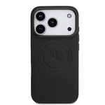 Apple iPhone 17 Pro Kılıf Mercedes Benz Orjinal Lisanslı M-safe Şarj Özellikli Hakiki Deri Nostaljik Yıldız Dizayn Kapak