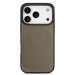 Apple iPhone 17 Pro Kılıf Mercedes Benz Orjinal Lisanslı M-safe Şarj Özellikli Hakiki Deri Nostaljik Yıldız Dizayn Kapak