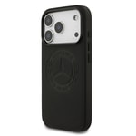 Apple iPhone 17 Pro Kılıf Mercedes Benz Orjinal Lisanslı M-safe Şarj Özellikli Hakiki Deri Nostaljik Yıldız Dizayn Kapak