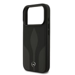 Apple iPhone 17 Pro Kılıf Mercedes Benz Orjinal Lisanslı M-safe Şarj Özellikli Dokulu Desenli Deri Kapak