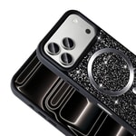 Apple iPhone 17 Pro Kılıf Pırlanta Tasarımlı M-safe Şarj Özellikli Zore Mozaik Silikon Kapak