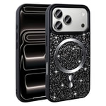 Apple iPhone 17 Pro Kılıf Pırlanta Tasarımlı M-safe Şarj Özellikli Zore Mozaik Silikon Kapak