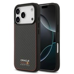 Apple iPhone 17 Pro Kılıf Redbull Orjinal Lisanslı M-safe Şarj Özellikli Karbon Fiber Parlayan Logolu Kapak