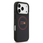 Apple iPhone 17 Pro Kılıf Redbull Orjinal Lisanslı M-safe Şarj Özellikli Kırmızı Halka ve Logo Kabartmalı PU Deri Kapak