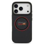 Apple iPhone 17 Pro Kılıf Redbull Orjinal Lisanslı M-safe Şarj Özellikli Kırmızı Halka ve Logo Kabartmalı PU Deri Kapak
