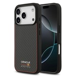 Apple iPhone 17 Pro Kılıf Redbull Orjinal Lisanslı M-safe Şarj Özellikli Karbon Fiber Parlayan Logolu Kapak