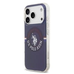 Apple iPhone 17 Pro Kılıf U.S. Polo Assn. Orjinal Lisanslı M-safe Şarj Özellikli IML Stripe Logolu Kapak