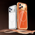 Apple iPhone 17 Pro Kılıf Zore M-safe Şarj Özellikli Şeffaf Kamera Kontrol Butonlu Lugano Kapak