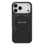 Apple iPhone 17 Pro Max Kılıf AMG Orjinal Lisanslı M-safe Şarj Özellikli Çift Katmanlı Kırmızı Çapraz Çizgili Kapak