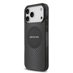 Apple iPhone 17 Pro Max Kılıf AMG Orjinal Lisanslı Çift Katmanlı Büyük Logolu Petek Desenli Kapak