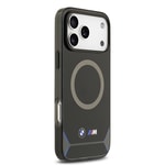 Apple iPhone 17 Pro Max Kılıf BMW Orjinal Lisanslı M-safe Şarj Özellikli Metal Buton Tasarımlı IML Baskılı M Dizayn Kapak