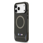 Apple iPhone 17 Pro Max Kılıf BMW Orjinal Lisanslı M-safe Şarj Özellikli Metal Buton Tasarımlı IML Baskılı M Dizayn Kapak
