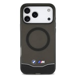 Apple iPhone 17 Pro Max Kılıf BMW Orjinal Lisanslı M-safe Şarj Özellikli Metal Buton Tasarımlı Tranparan M Dizayn Kapak