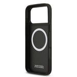 Apple iPhone 17 Pro Max Kılıf BMW Orjinal Lisanslı M-safe Şarj Özellikli Metal BMW ve M Logolu PU Karbon Tasarımlı Kapak