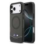 Apple iPhone 17 Pro Max Kılıf BMW Orjinal Lisanslı M-safe Şarj Özellikli Metal Buton Tasarımlı Tranparan M Dizayn Kapak