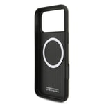 Apple iPhone 17 Pro Max Kılıf BMW Orjinal Lisanslı M-safe Şarj Özellikli Metal Logolu Delikli M Dizayn Deri Kapak