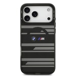 Apple iPhone 17 Pro Max Kılıf BMW Orjinal Lisanslı M-safe Şarj Özellikli Metal Kamera Butonlu Yatay Şeritli M Dizayn Kapak