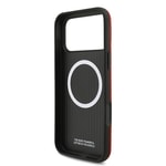Apple iPhone 17 Pro Max Kılıf BMW Orjinal Lisanslı M-safe Şarj Özellikli Metal Logolu Delikli M Dizayn Deri Kapak