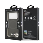 Apple iPhone 17 Pro Max Kılıf BMW Orjinal Lisanslı M-safe Şarj Özellikli Metal Logolu Delikli M Dizayn Deri Kapak