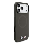 Apple iPhone 17 Pro Max Kılıf BMW Orjinal Lisanslı M-safe Şarj Özellikli Metal Logolu Delikli M Dizayn Deri Kapak