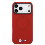 Apple iPhone 17 Pro Max Kılıf BMW Orjinal Lisanslı M-safe Şarj Özellikli Metal Logolu Delikli M Dizayn Deri Kapak