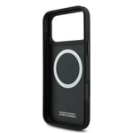 Apple iPhone 17 Pro Max Kılıf BMW Orjinal Lisanslı M-safe Şarj Özellikli Metal BMW ve M Logolu PU Karbon Tasarımlı Kapak