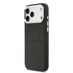 Apple iPhone 17 Pro Max Kılıf DKNY Orjinal Lisanslı M-safe Şarj Özellikli PU Deri Kabartmalı Kapak