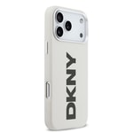 Apple iPhone 17 Pro Max Kılıf DKNY Orjinal Lisanslı M-safe Şarj Özellikli PU Büyük Dikey Logolu Kapak