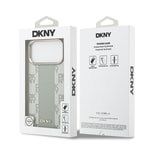 Apple iPhone 17 Pro Max Kılıf DKNY Orjinal Lisanslı M-safe Şarj Özellikli 3D Yazılı Checkered Pattern Kapak