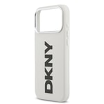 Apple iPhone 17 Pro Max Kılıf DKNY Orjinal Lisanslı M-safe Şarj Özellikli PU Büyük Dikey Logolu Kapak