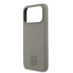 Apple iPhone 17 Pro Max Kılıf DKNY Orjinal Lisanslı M-safe Şarj Özellikli Metal Logolu Silikon Kapak