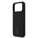 Apple iPhone 17 Pro Max Kılıf DKNY Orjinal Lisanslı M-safe Şarj Özellikli Metal Logolu Silikon Kapak