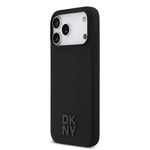 Apple iPhone 17 Pro Max Kılıf DKNY Orjinal Lisanslı M-safe Şarj Özellikli Metal Logolu Silikon Kapak