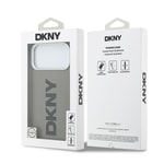 Apple iPhone 17 Pro Max Kılıf DKNY Orjinal Lisanslı M-safe Şarj Özellikli PU Büyük Dikey Logolu Kapak