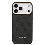 Apple iPhone 17 Pro Max Kılıf Guess Orjinal Lisanslı M-safe Şarj Özellikli 4G Metal Büyük Logolu Kartlıklı Kapak
