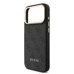 Apple iPhone 17 Pro Max Kılıf Guess Orjinal Lisanslı M-safe Şarj Özellikli 4G Metal Büyük Logolu Kartlıklı Kapak