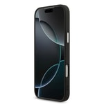 Apple iPhone 17 Pro Max Kılıf Guess Orjinal Lisanslı M-safe Şarj Özellikli Gümüş Metal Kamera Çerçeveli Üçgen Logo 4G Desenli Kapak