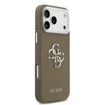 Apple iPhone 17 Pro Max Kılıf Guess Orjinal Lisanslı Grained 4G Metal Büyük Logolu Kapak