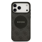 Apple iPhone 17 Pro Max Kılıf Guess Orjinal Lisanslı M-safe Şarj Özellikli Yazı Logolu Circle Classic Kapak