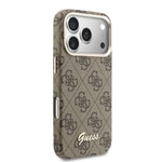 Apple iPhone 17 Pro Max Kılıf Guess Orjinal Lisanslı M-safe Şarj Özellikli Script Yazı Logolu 4G Desenli Kapak